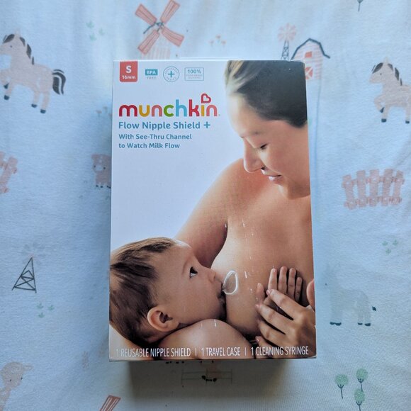 Munchkin Other - SMALL 16mm - Munchkin Flow Nipple Shield for Newborn w/ See-Thru Channel